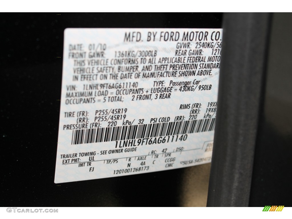 2010 Lincoln MKS EcoBoost AWD Parts Photos