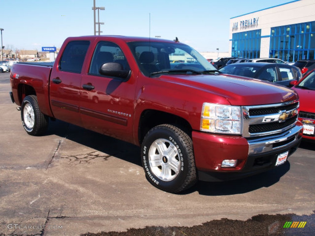 2009 Silverado 1500 LT Z71 Crew Cab 4x4 - Dark Cherry Red Metallic / Ebony photo #2