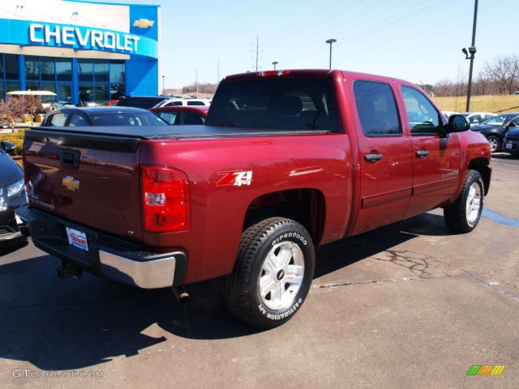 2009 Silverado 1500 LT Z71 Crew Cab 4x4 - Dark Cherry Red Metallic / Ebony photo #3