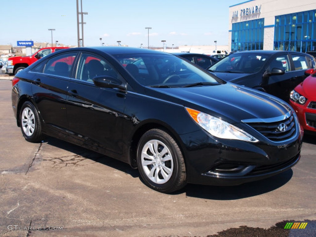 2011 Sonata GLS - Midnight Black / Gray photo #2