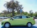 2013 Lime Squeeze Ford Fiesta SE Sedan  photo #2