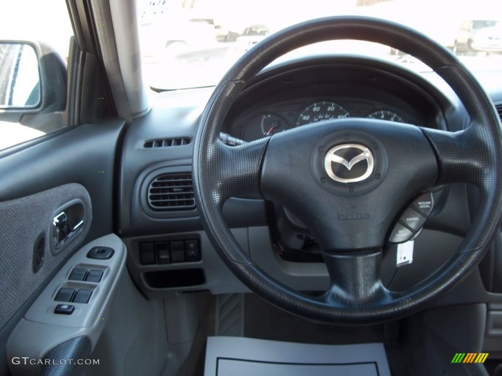 2003 Protege LX - Sunlight Silver Metallic / Gray photo #9