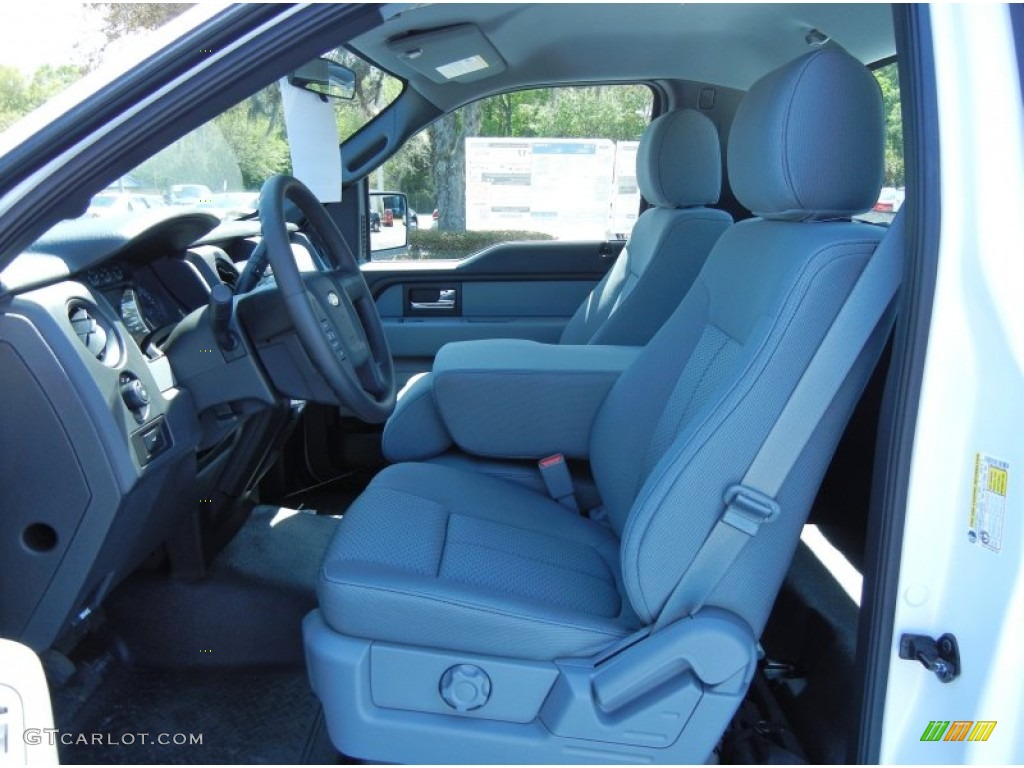 Steel Gray Interior 2013 Ford F150 STX Regular Cab Photo #79243536