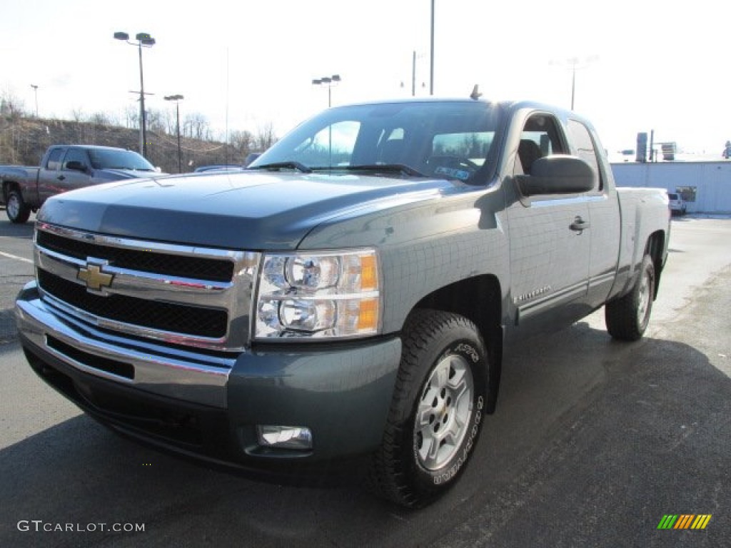 2009 Silverado 1500 LT Extended Cab 4x4 - Blue Granite Metallic / Ebony photo #5