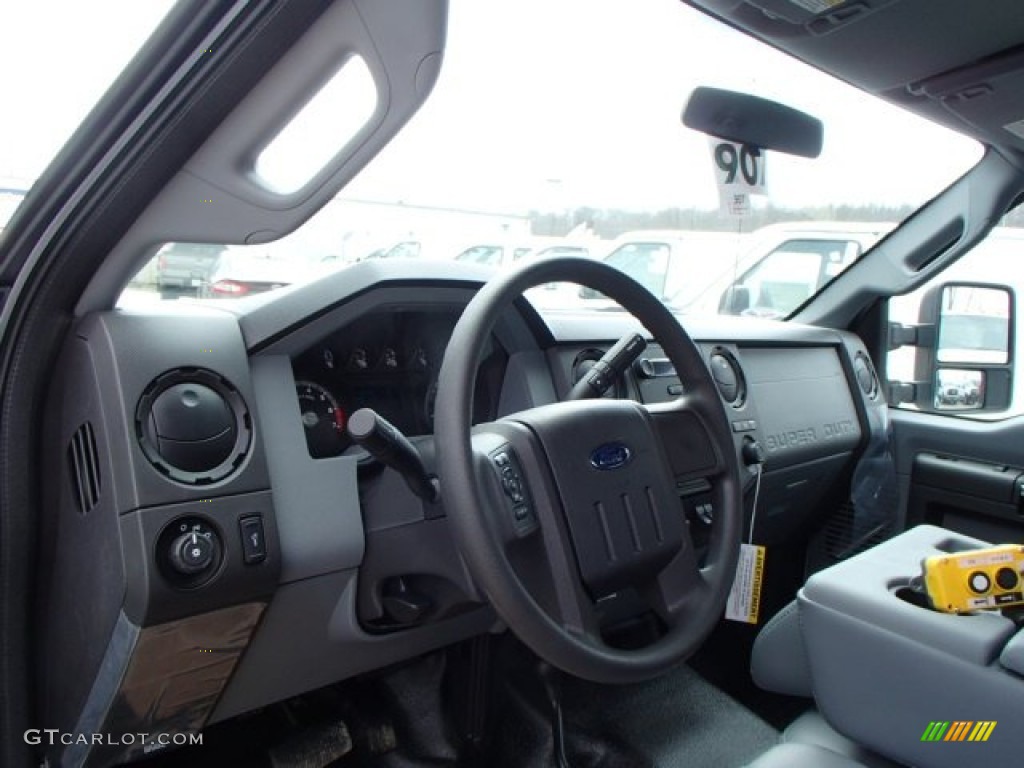 2013 Ford F350 Super Duty XL Regular Cab 4x4 Dump Truck Steel Dashboard Photo #79243741