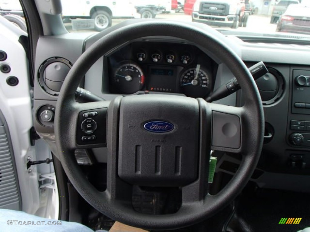 2013 Ford F350 Super Duty XL Regular Cab 4x4 Dump Truck Steel Steering Wheel Photo #79243870