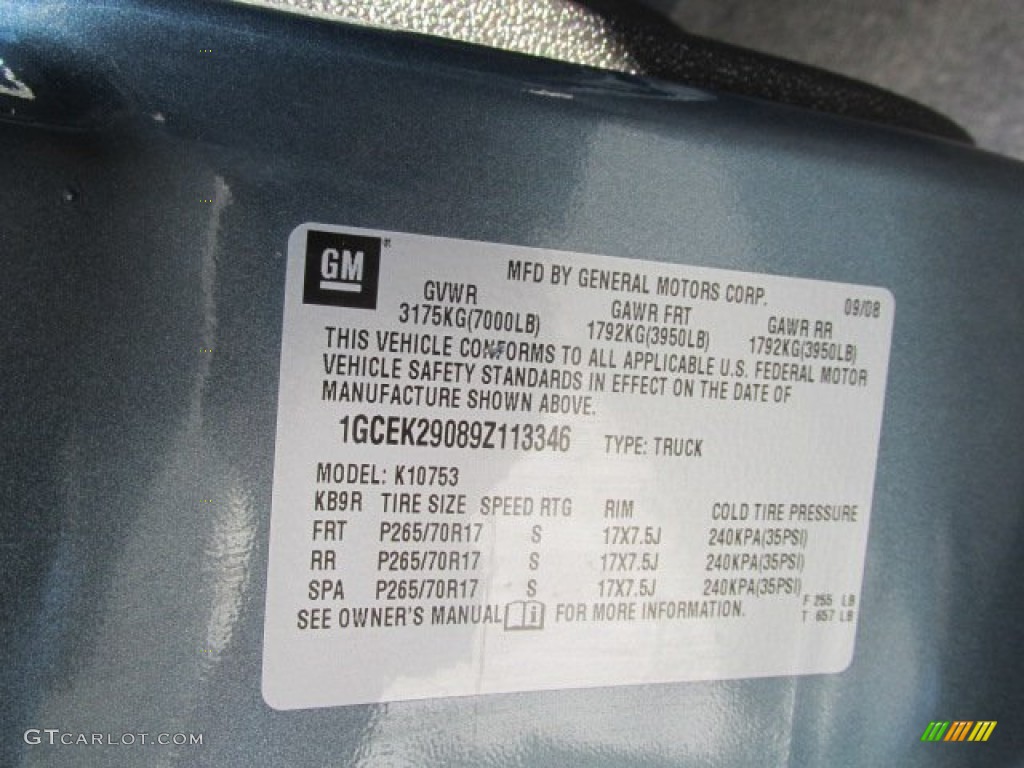 2009 Silverado 1500 LT Extended Cab 4x4 - Blue Granite Metallic / Ebony photo #24