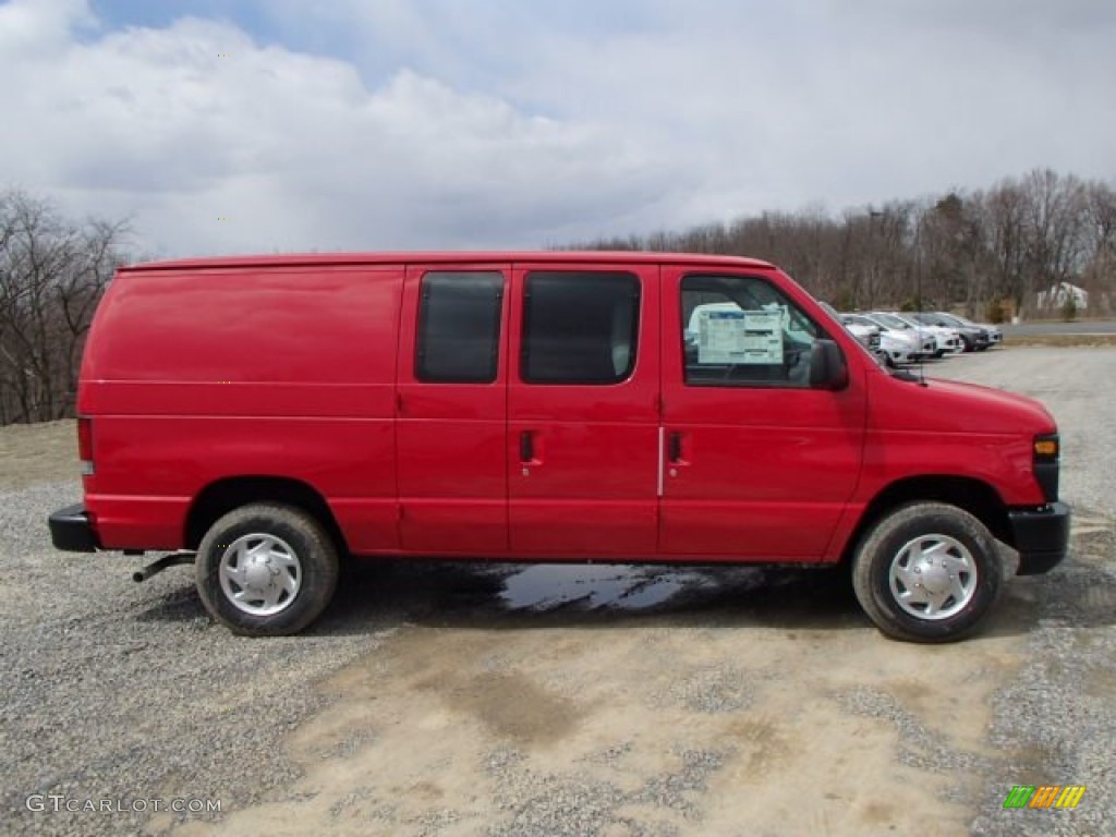 Vermillion Red Ford E Series Van