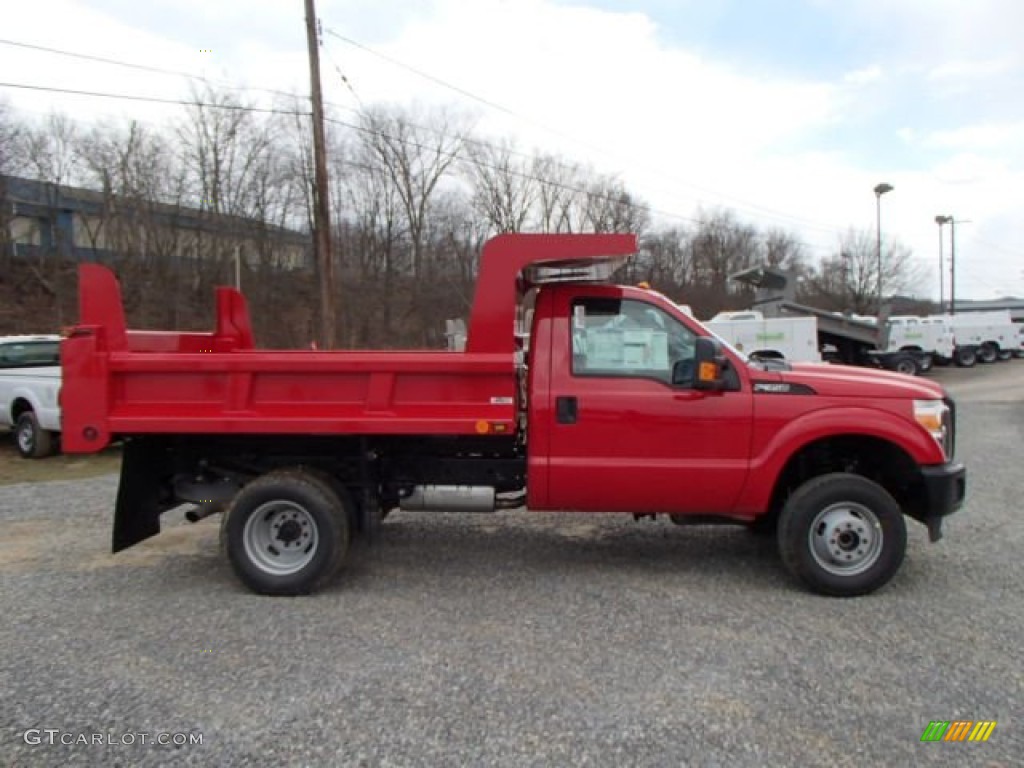 2013 F350 Super Duty XL Regular Cab Dually Chassis - Vermillion Red / Steel photo #1