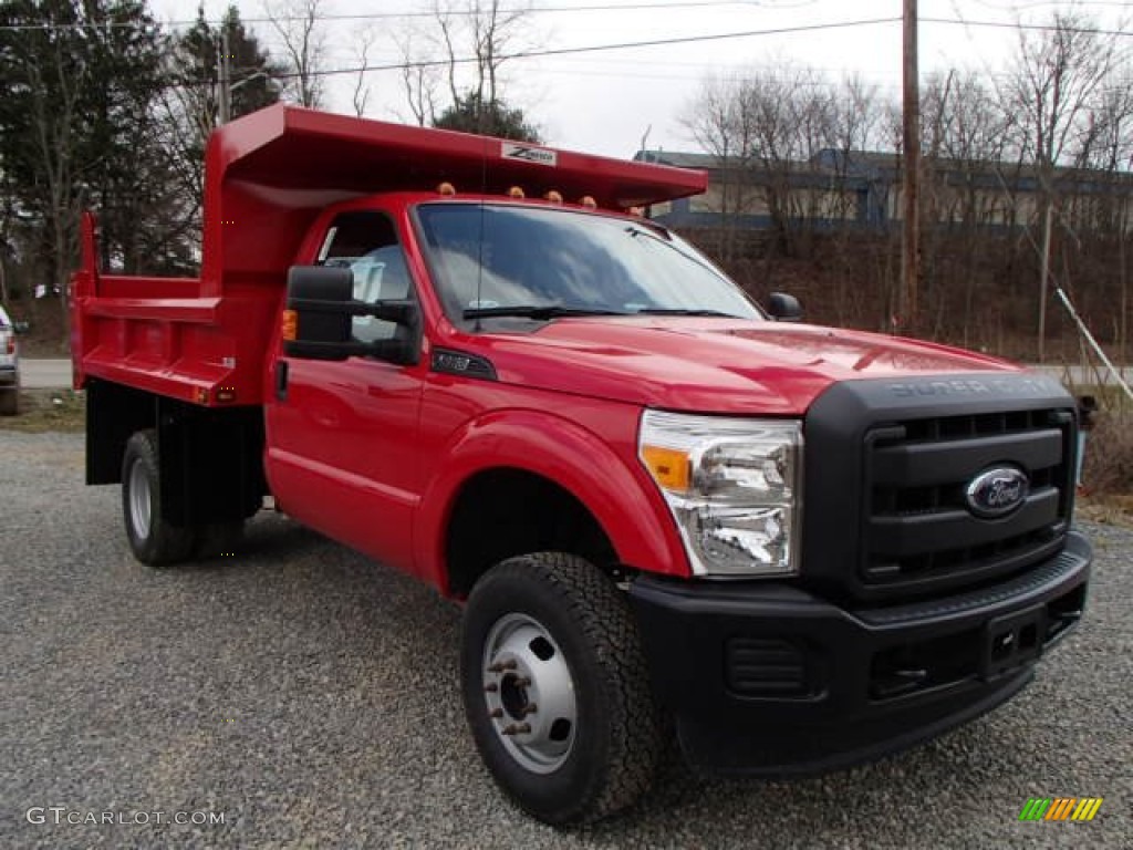 Vermillion Red 2013 Ford F350 Super Duty XL Regular Cab Dually Chassis Exterior Photo #79245523