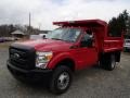 Vermillion Red 2013 Ford F350 Super Duty XL Regular Cab Dually Chassis Exterior