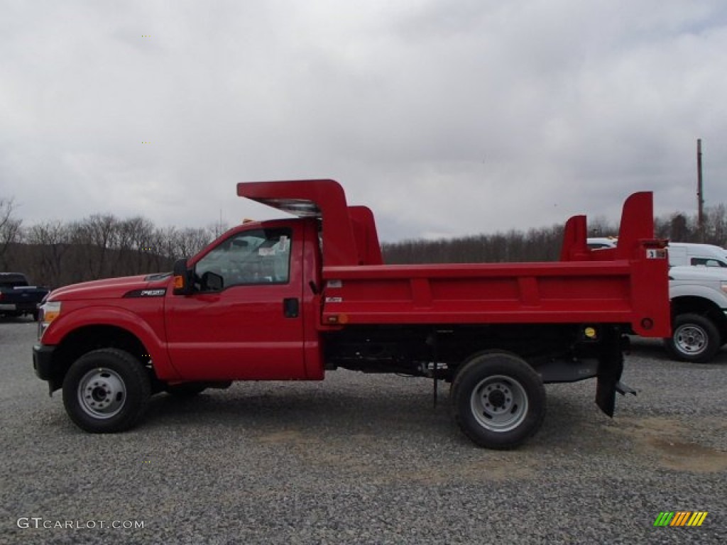 Vermillion Red 2013 Ford F350 Super Duty XL Regular Cab Dually Chassis Exterior Photo #79245577