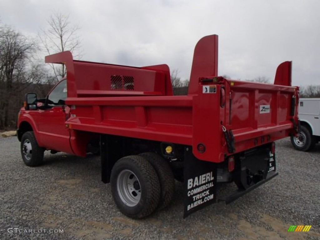 2013 F350 Super Duty XL Regular Cab Dually Chassis - Vermillion Red / Steel photo #6