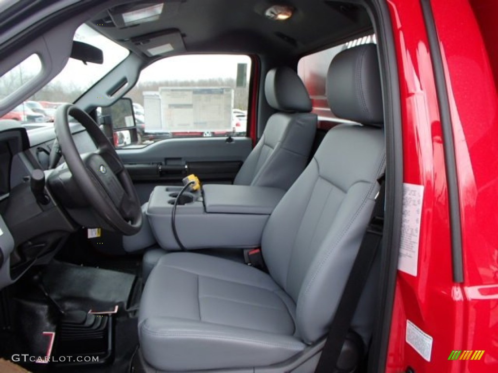 Steel Interior 2013 Ford F350 Super Duty XL Regular Cab Dually Chassis Photo #79245674