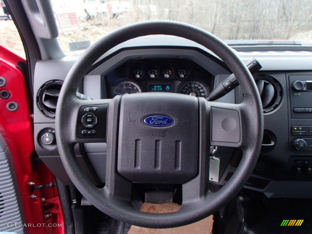 2013 Ford F350 Super Duty XL Regular Cab Dually Chassis Steel Steering Wheel Photo #79245781