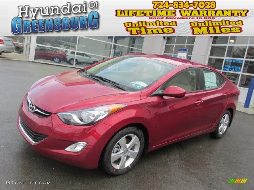 2013 Elantra GLS - Sparkling Ruby / Beige photo #1