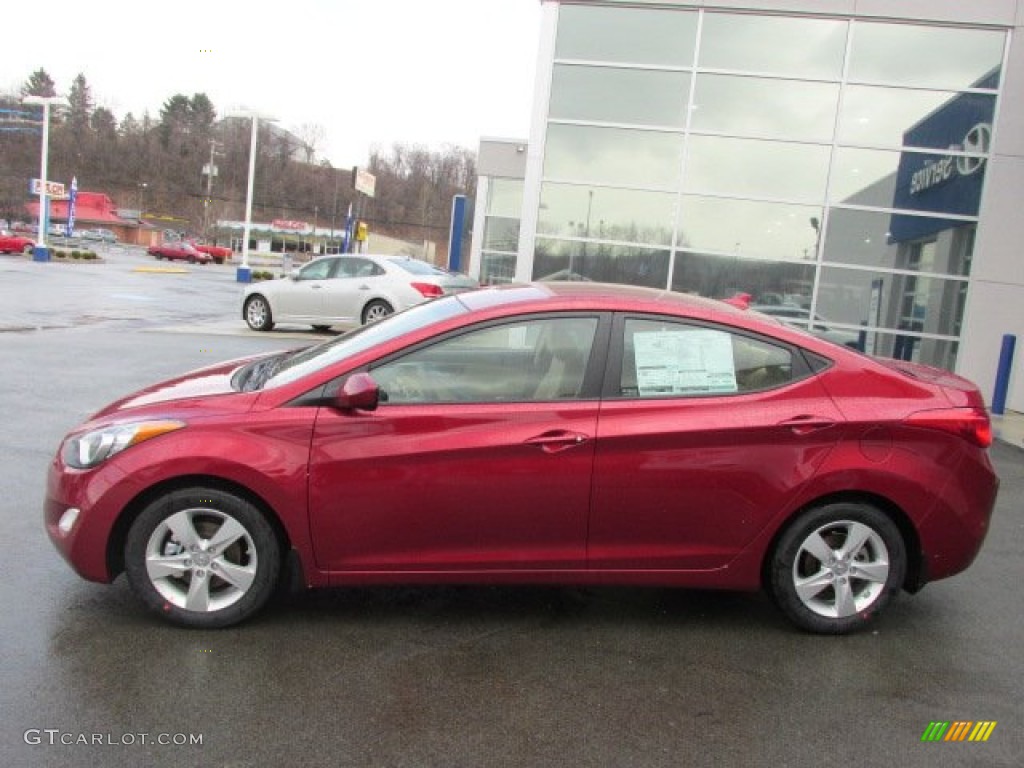2013 Elantra GLS - Sparkling Ruby / Beige photo #2