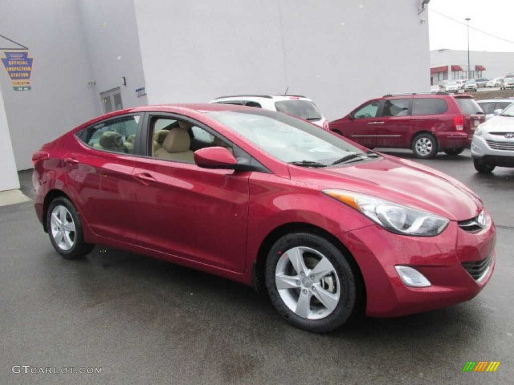 2013 Elantra GLS - Sparkling Ruby / Beige photo #3