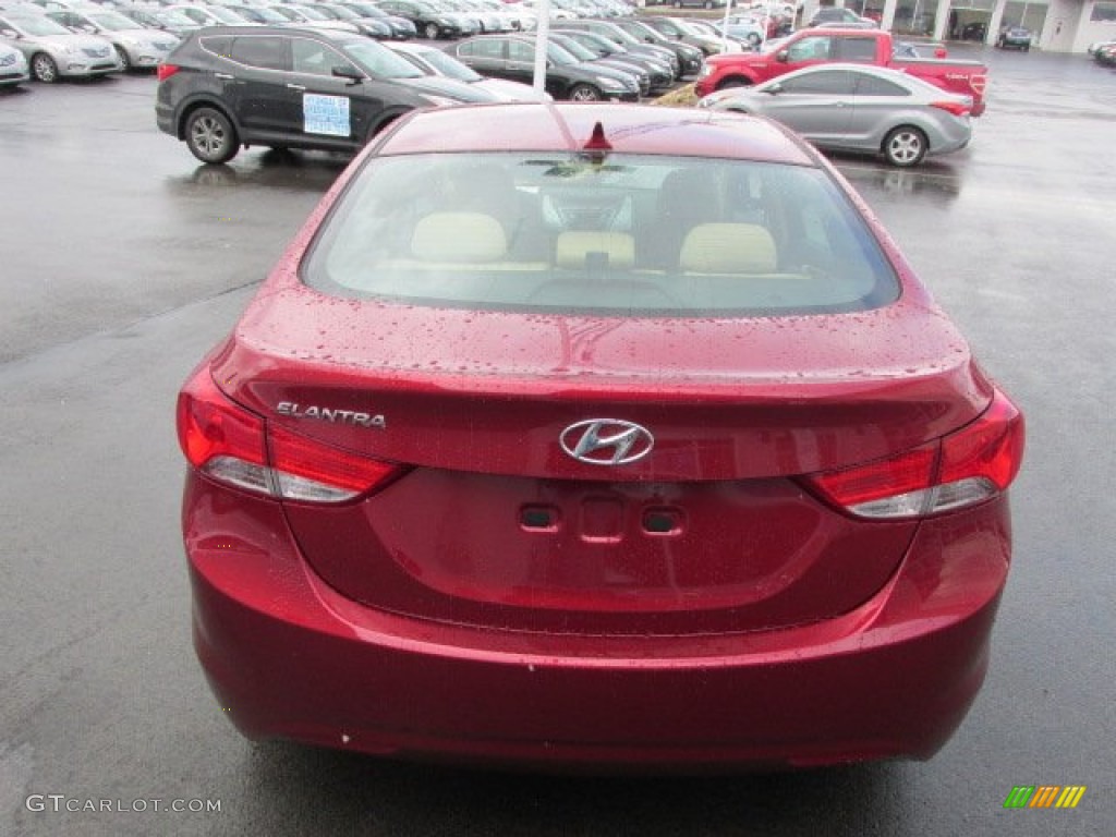 2013 Elantra GLS - Sparkling Ruby / Beige photo #4