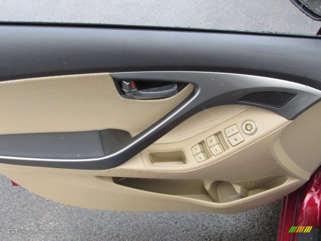 2013 Elantra GLS - Sparkling Ruby / Beige photo #5