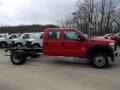 Vermillion Red 2013 Ford F550 Super Duty XL Crew Cab Chassis 4x4