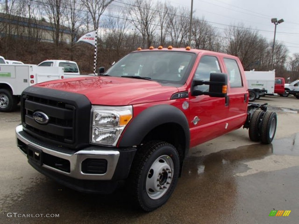 Vermillion Red 2013 Ford F550 Super Duty XL Crew Cab Chassis 4x4 Exterior Photo #79247052