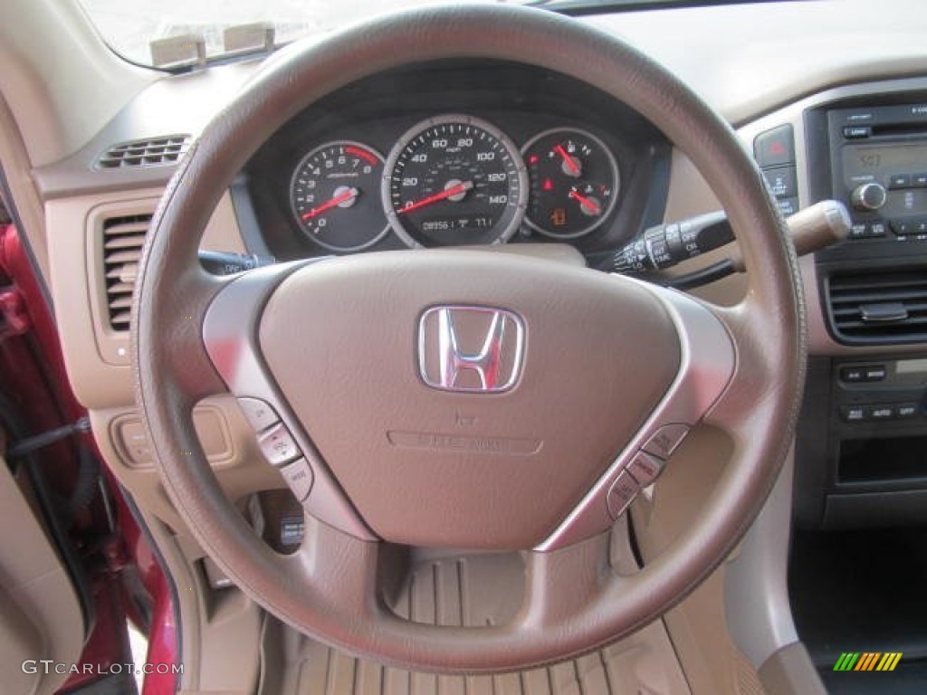 2006 Honda Pilot EX 4WD Saddle Steering Wheel Photo #79247419