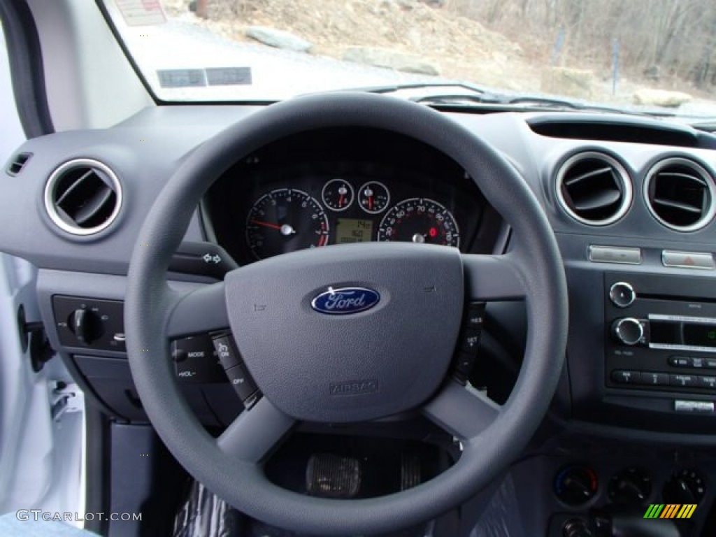 2013 Ford Transit Connect XLT Van Dark Gray Steering Wheel Photo #79247677