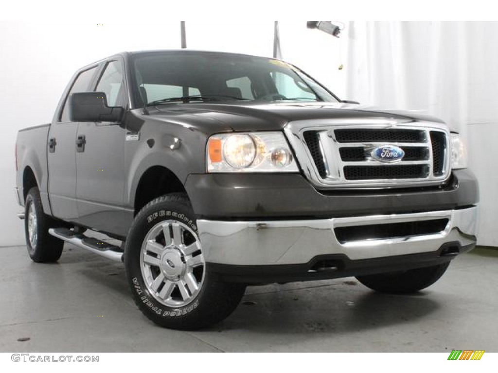 2007 F150 XLT SuperCrew 4x4 - Dark Stone Metallic / Medium Flint photo #4