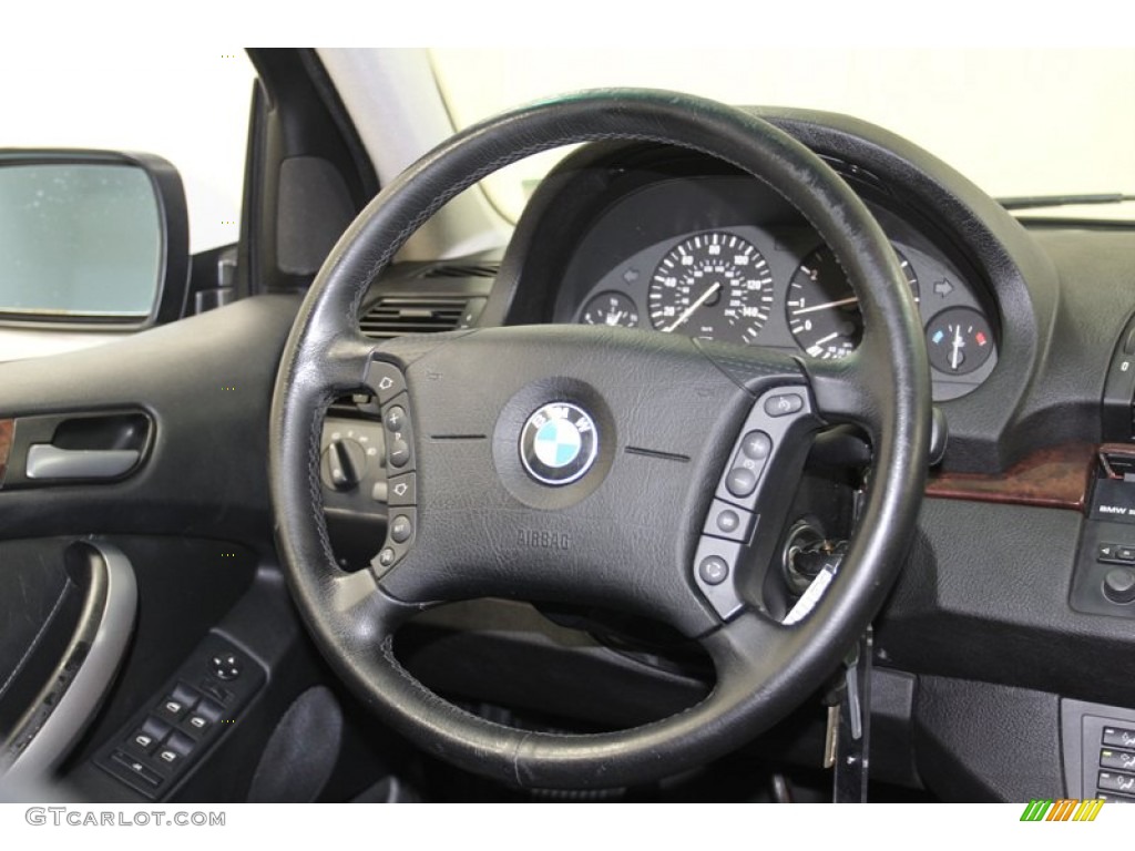2006 BMW X5 3.0i Black Steering Wheel Photo #79248073