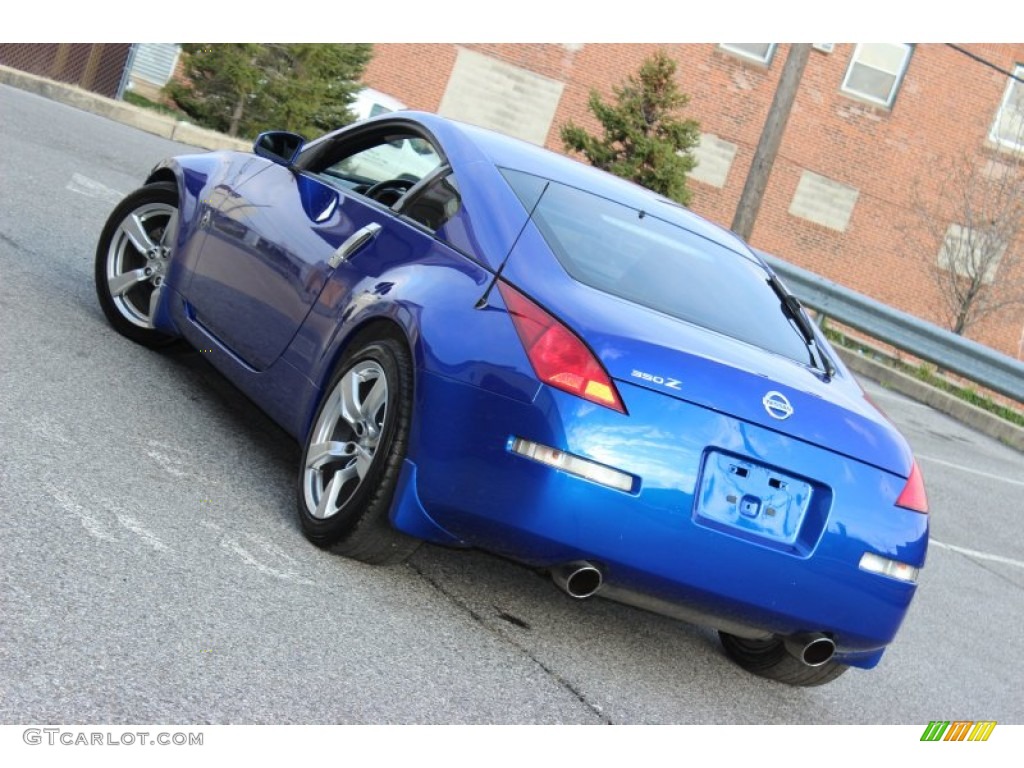 2003 350Z Touring Coupe - Daytona Blue / Charcoal photo #3