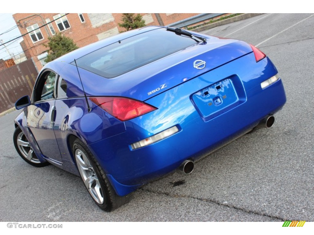 2003 350Z Touring Coupe - Daytona Blue / Charcoal photo #4