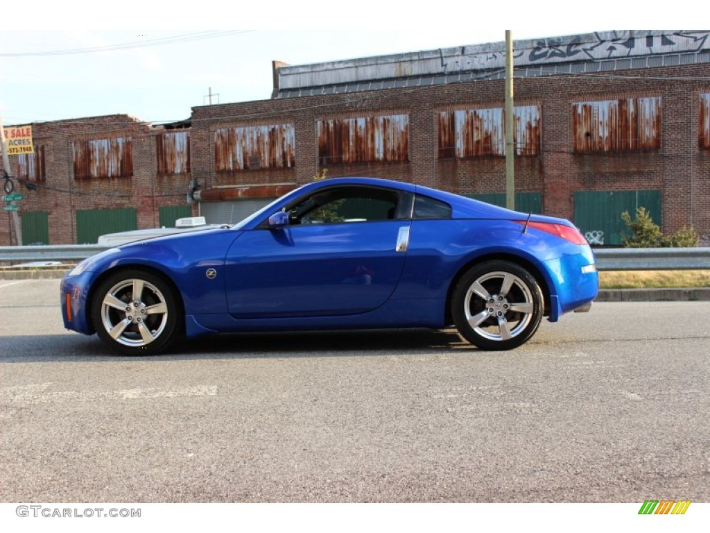 2003 350Z Touring Coupe - Daytona Blue / Charcoal photo #9