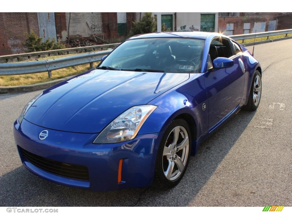 2003 350Z Touring Coupe - Daytona Blue / Charcoal photo #12