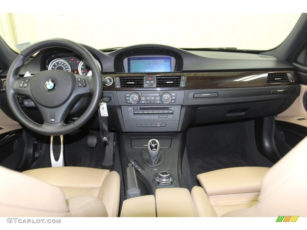 2011 BMW M3 Sedan Bamboo Beige Novillo Leather Dashboard Photo #79252523