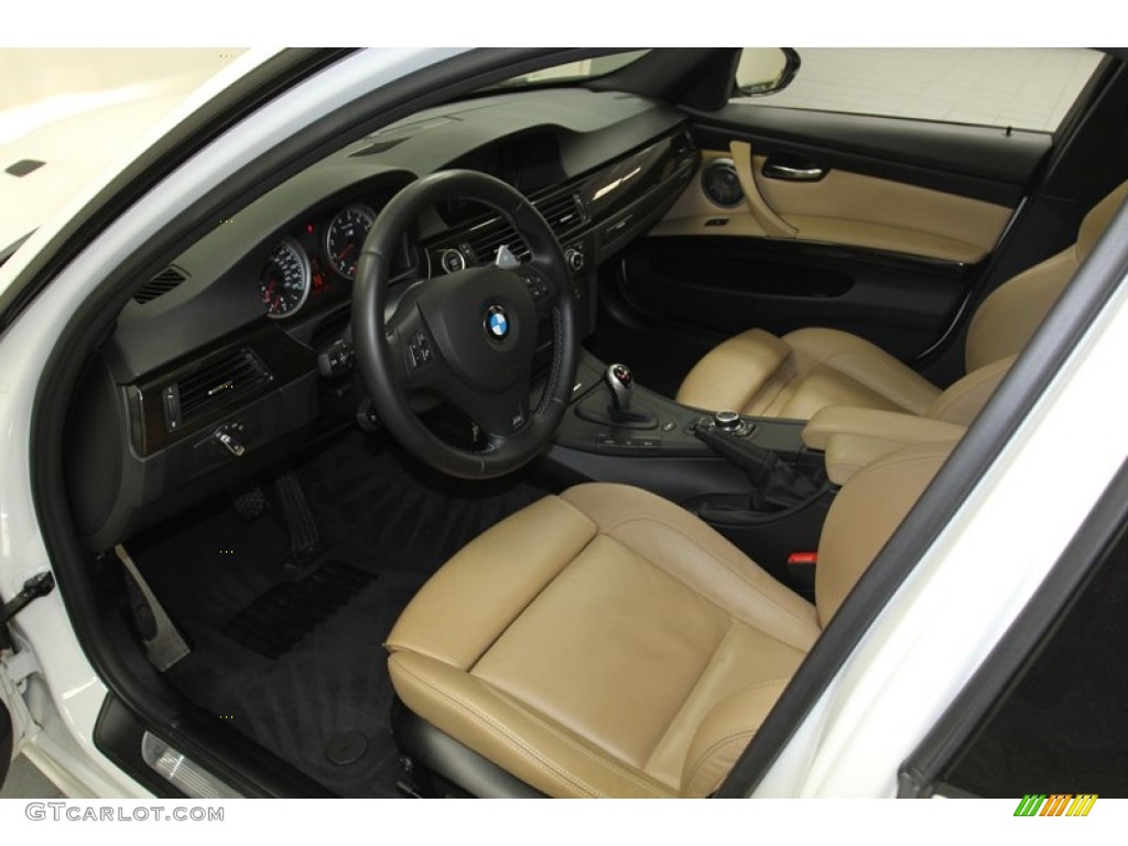 Bamboo Beige Novillo Leather Interior 2011 BMW M3 Sedan Photo #79252621
