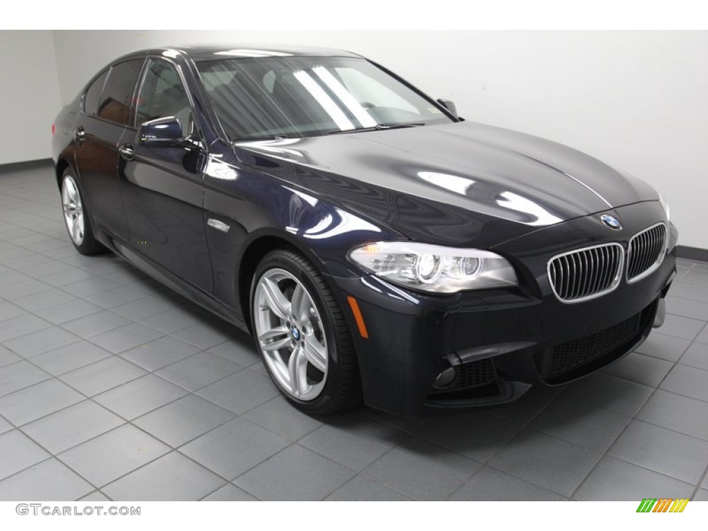 2012 5 Series 535i Sedan - Carbon Black Metallic / Black photo #1