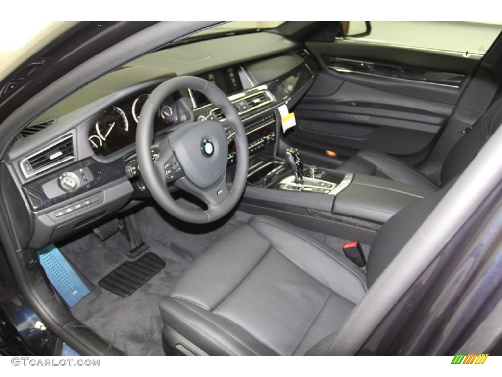 Black Interior 2013 BMW 7 Series 750Li Sedan Photo #79255407