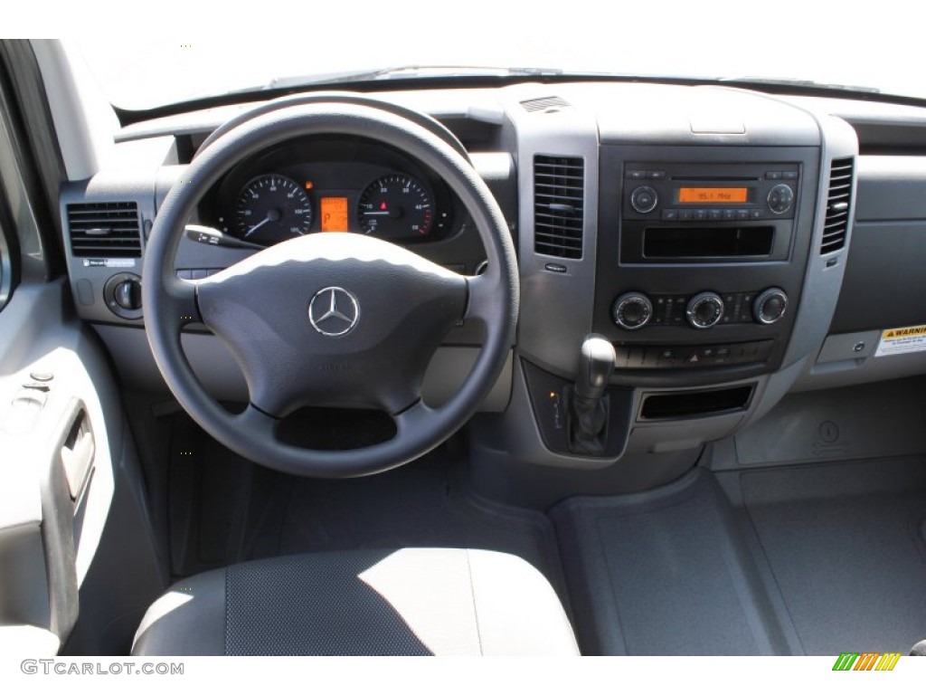 2013 Sprinter 2500 High Roof Passenger Van - Graphite Grey Metallic / Lima Black Fabric photo #13