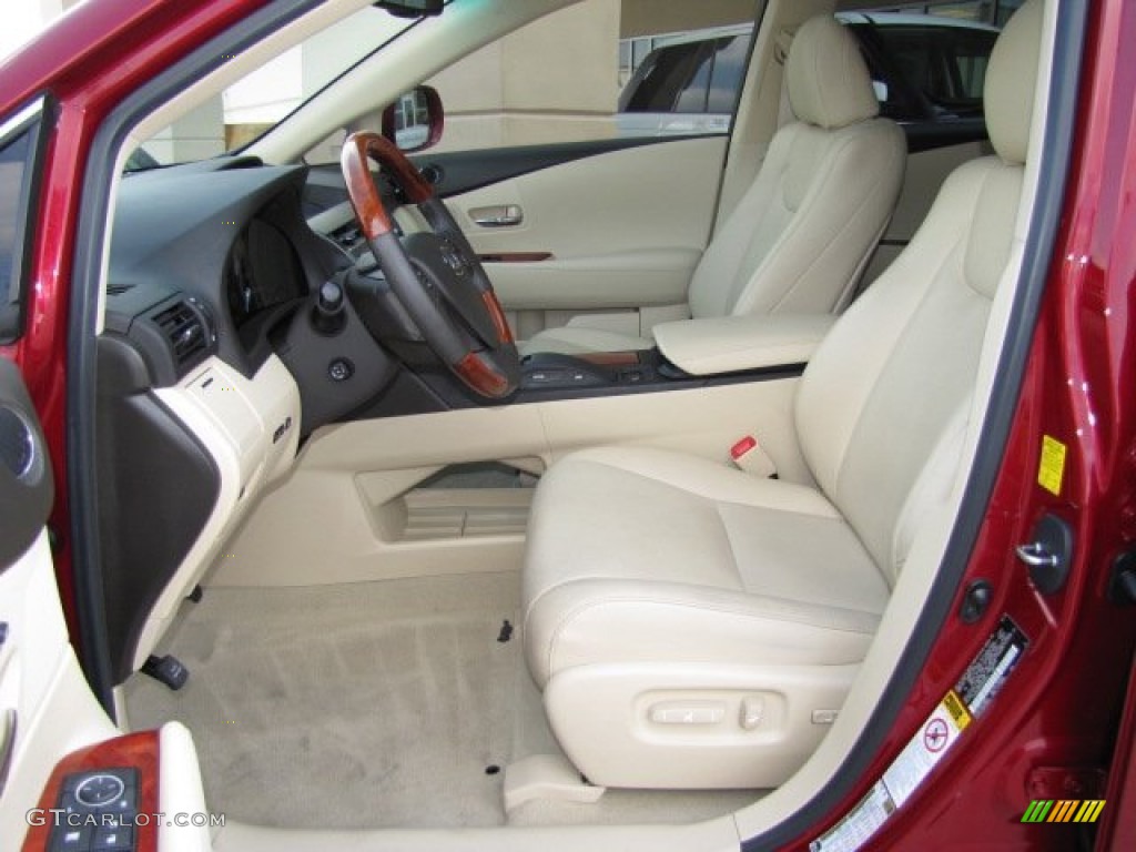Parchment/Brown Walnut Interior 2010 Lexus RX 350 Photo #79260745
