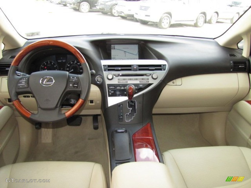 2010 Lexus RX 350 Parchment/Brown Walnut Dashboard Photo #79260751