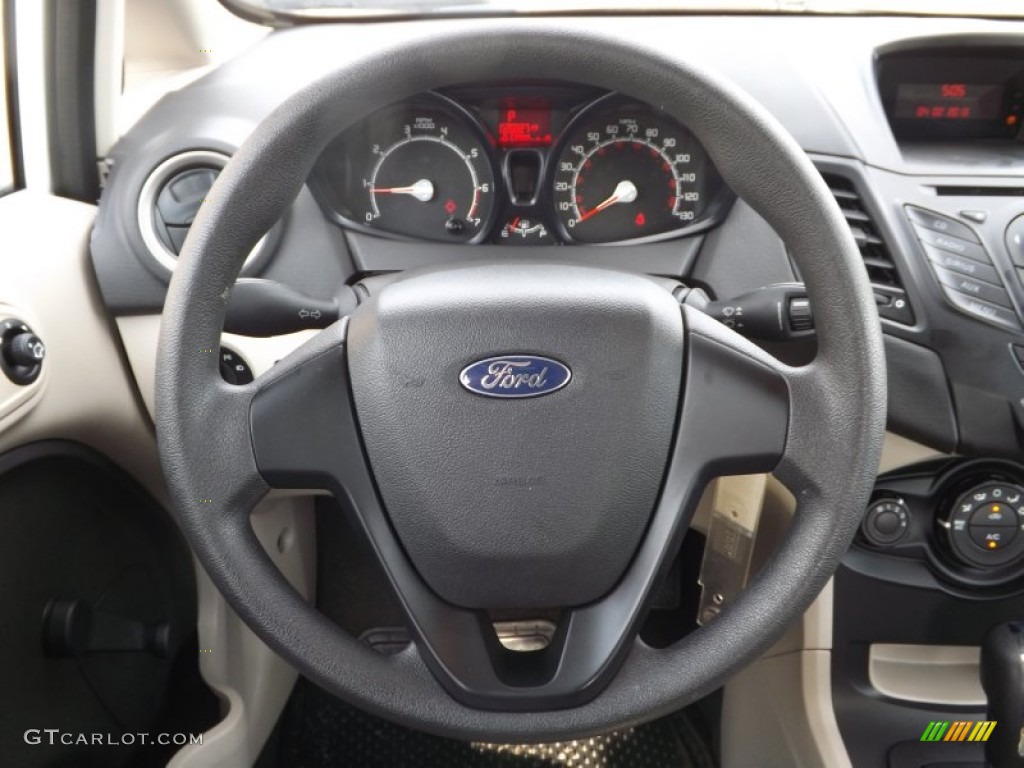 2013 Fiesta S Sedan - Oxford White / Charcoal Black/Light Stone photo #11