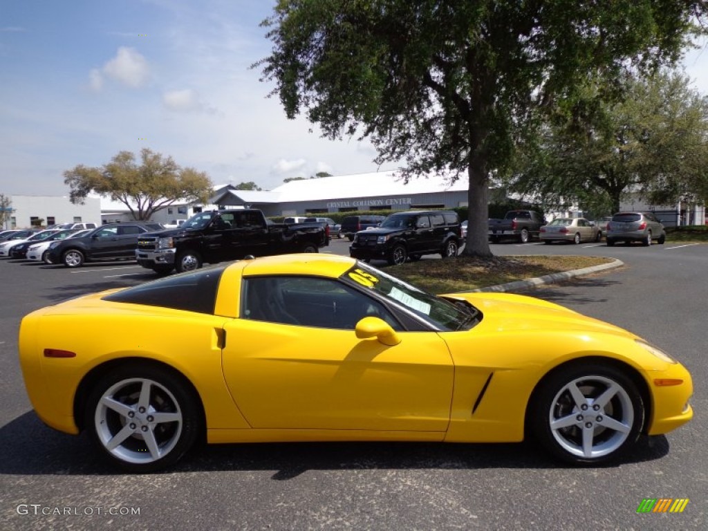 2005 Corvette Coupe - Millenium Yellow / Ebony photo #8