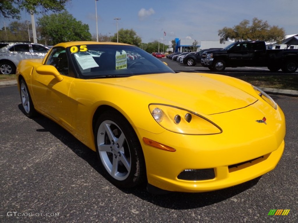 2005 Corvette Coupe - Millenium Yellow / Ebony photo #9