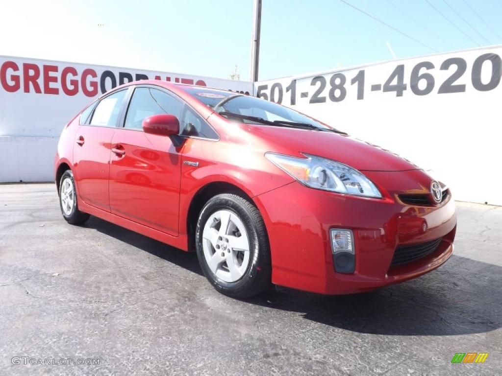 Barcelona Red Metallic Toyota Prius