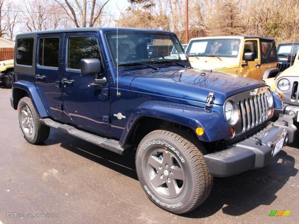 2013 Wrangler Unlimited Sport 4x4 - True Blue Pearl / Black photo #2
