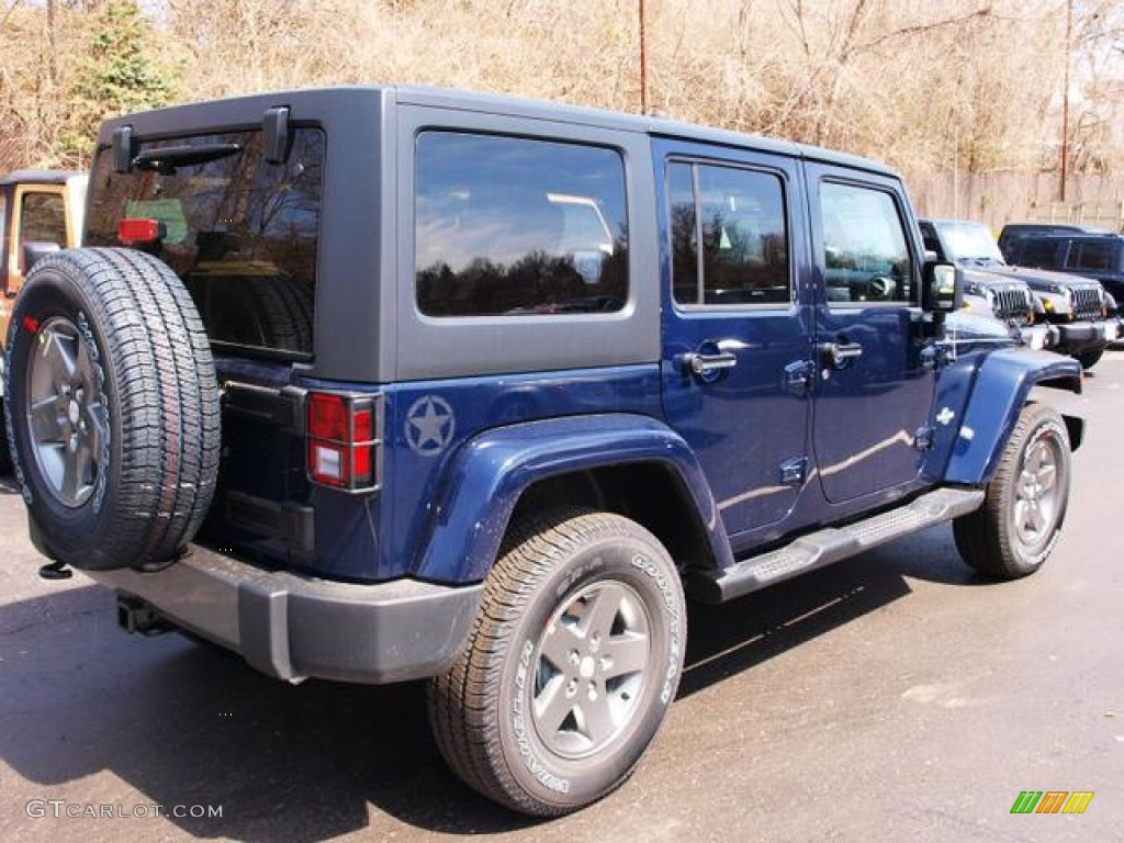 2013 Wrangler Unlimited Sport 4x4 - True Blue Pearl / Black photo #3
