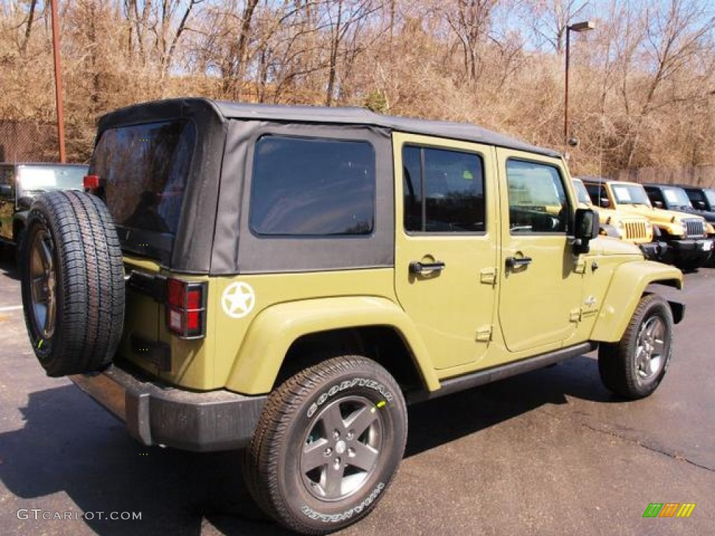 Commando Green 2013 Jeep Wrangler Unlimited Oscar Mike Freedom Edition 4x4 Exterior Photo #79264262