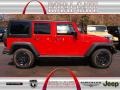 2013 Rock Lobster Red Jeep Wrangler Unlimited Sahara 4x4  photo #1