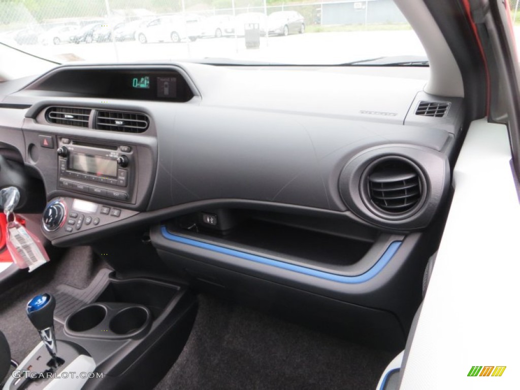 2013 Toyota Prius c Hybrid Two Light Blue Gray/Black Dashboard Photo #79265042